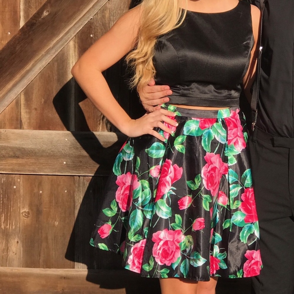 Two Piece with Floral Skirt